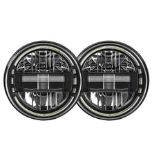 Pair 7'' Round LED Headlights For Jeep Wrangler JK TJ Hi/Lo Beam Headlamps