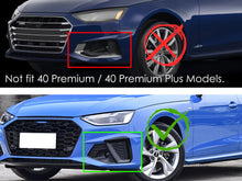Pair Front Bumper Fog Light Grille Bezels For Audi A4 S4 S-Line 2020-2024
