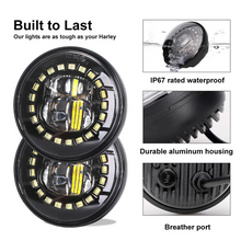 Pair 4.5 inch LED Fog Lights Clock Design For Harley Road King Electra Glide Motorcycle Model