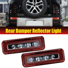 Pair Red Lens LED Rear Bumper Brake Light For Land Rover Defender 90 110 130 L663 2020-2024