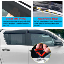 Weathershields Weather Shields Window Visors For Toyota Hilux 2015-2021 N70 N80 Dual Cap