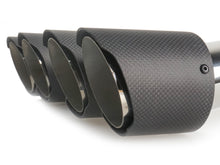 Matte Carbon Fiber Quad Exhaust Tips for BMW G30 5-Series M-Sport 2017-2023