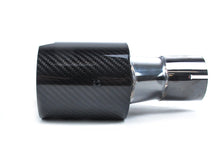 Dual Carbon Fiber Exhaust Twin End Tips Tail Pipe Pair for BMW 63mm in 101MM out