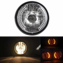 7" Motorcycle Headlight Amber LED Turn Signal Indicators With Mount Bracket - 1pcs