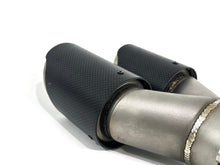 Universal Oval AMG Matte Carbon Fiber Exhaust Tips Upgrade - Inlet 63mm