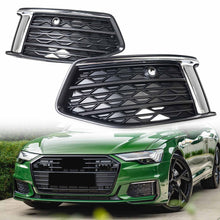 Pair Front Bumper Fog Light Grille Covers Audi A6 C8 Non-S-Line 2019-2025