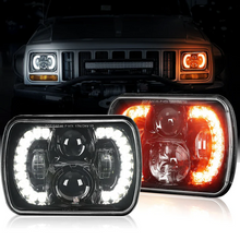 Pair 5x7'' 7x6'' Led Headlights High/low Beam with Turn Signal & DRL for Jeeps Truck Off Road