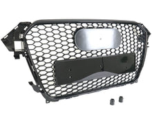 RS4 Style Gloss Black Honeycomb Front Grille For Audi A4 S4 B8.5 2013–2016