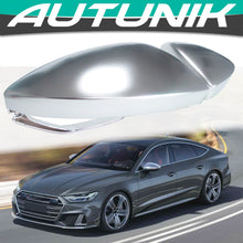 Matte Chrome Mirror Cover Caps for 2019-2023 Audi A6 C8 S6 S7 A7 No Assist mc70