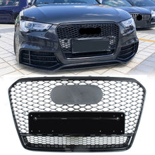 RS5 Style Gloss Black Honeycomb Front Grille For Audi A5 S5 B8.5 2013–2016