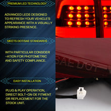 Pair Red LED Tail Lights w/ DRL Rear Brake Lamps for 2008–2015 Toyota Land Cruiser 200 Series