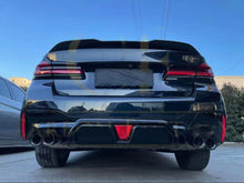 LED Rear Diffuser w/ Black Exhaust Tips for BMW 5-Series G30 Sedan 2017-2023 M Sport di191