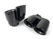 Black Twin Exhaust Tips Tailpipe for BMW X5 G05 X6 G06 X7 G07 40i 2019-2024