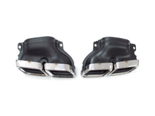 Black Rear Diffuser + Chrome Tips For Mercedes-Benz C-Class W205 S205 C300 NON-AMG 2015-2021