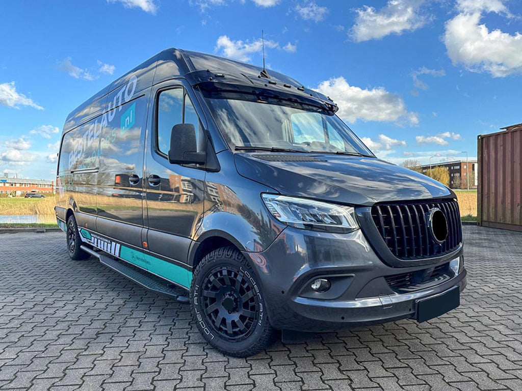 Omnipower Laaddrempelbescherming Zwart – Voor Mercedes Sprinter W907/910 Minibus/busje (2018-2021, Vóór Facelift 2021)