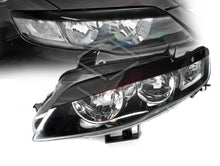 Pair LH+RH Head Light Black + Eyelids For Ford Falcon FG XT G6 G6E 2008-2014