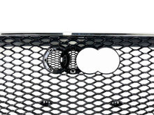 RS5 Style Honeycomb Front Grille Black + Chrome Frame For Audi A5 S5 B8 8T 2008–2012