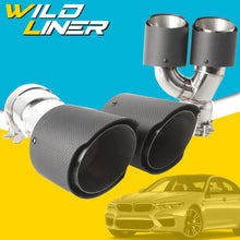 Matte Carbon Fiber Quad Exhaust Tips for BMW G30 5-Series M-Sport 2017-2023