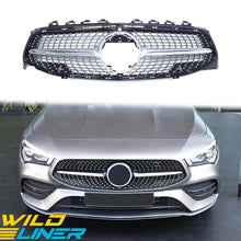 Black/Silver Diamond Front Grill for Mercedes CLA C118 2020-2023 fg94