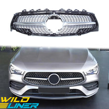 Black/Silver Diamond Front Grill for Mercedes CLA C118 2020-2023 fg94