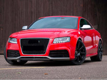 RS5 Style Honeycomb Front Grille Black + Chrome Frame For Audi A5 S5 B8 8T 2008–2012