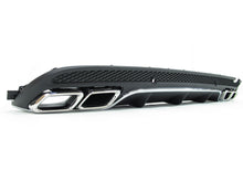 C63 Style Rear Diffuser + Chrome Exhaust Tips For Mercedes W205 S205 C43 AMG 2015-2021