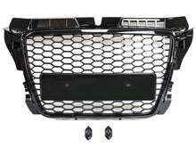 Gloss Black RS3 Style Honeycomb Grille for Audi A3 8P 2009–2013