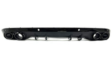 C43 Style Rear Diffuser + Round Tips for Mercedes W205 C200 C250 C300 Sedan 2015-2021 Non-AMG