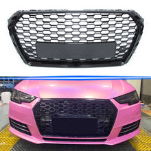 RS4 Style Honeycomb Front Grille Badgeless For Audi A4 S4 B9 2017–2019