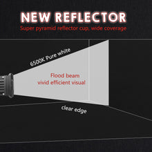Pair 4.3" Flush Mount LED Work Light Bar Flood Driving Fog Backup Reverse Bumper 4WD