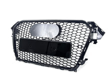 RS4 Style Gloss Black Honeycomb Front Grille For Audi A4 S4 B8.5 2013–2016