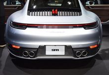 Chrome/Black Sporty Exhaust Tips Pipes for Porsche 911 Carrera 992 2020-2023