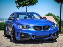 For 2013-2014 BMW 2-Series F22 M Sport Front Bumper Splitters Side Canards Cover Trim Glossy Black