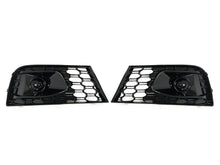 Pair Front Bumper Fog Light Grille Covers For Audi A3 S-Line / S3 2017-2020