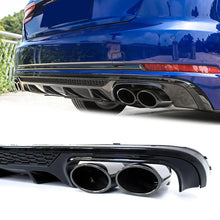 Glossy Black Rear Diffuser Exhaust tips For Audi A4 B9 Sedan Non-Sline 2017 2018 2019 di153