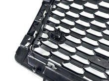 RS4 Style Honeycomb Front Grille Chrome Frame For Audi A4 B9 S4 2017–2019