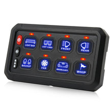 8 Gang Switch Panel LED Light Relay Circuit Control Box Car Boat Marine 12V 24V
