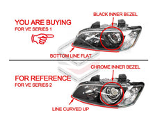 LH + RH Head Light (Black) With Projector + Eye Lids For Holden HSV VE VF 2009-2013 VE Series 2 / Holden Commodore VE Series 1 2006-2010