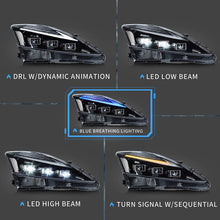 Projector LED Headlights with DRL Animation for Lexus IS250 IS350 ISF 2006–2013