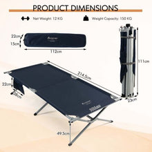 Outdoor Portable Folding Camping Bed Aluminum Single Cot Strecther Military Bed
