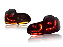 Smoke Black LED Tail Lights SMOKED Rear Brake Lamps For VW Golf VI MK6 GTI R 2010-2014 L+R