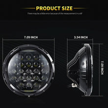 Pair 7''Inch 210W Round LED Headlights Hi/Lo Beam DRL Headlamps for Nissan Patrol GQ