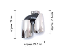 Brushed / Silver / Black Exhaust Tips for Porsche Macan 2.0L Base 2019-2025