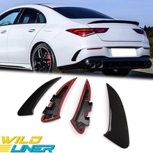 Black Rear Bumper Side Vent Canards for Mercedes CLA C118 CLA200 CLA250 AMG 2020-2024