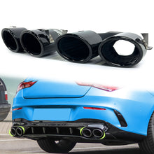 Gloss Black Exhaust Muffler Tips for Mercedes C118 CLA35 W177 A35 GLA35 GLB35 AMG