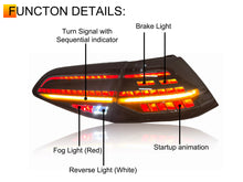 Smoke/Red LED Tail Lights For VW Golf 7 MK7 GTI TSI TDI 2014-2017 Rear Lamps W/Sequential