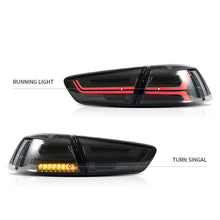Smoked Black LED Tail Lights For 2008-2017 Mitsubishi Lancer CJ CF EVO X Sedan Rear Lamps