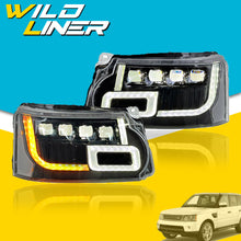 Pair LED Headlight Assembly Front Lamps For Land Rover Range Rover Sport 2010-2013