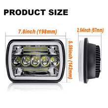 2pcs 7x6'' 5x7'' LED Headlights Hi/Lo Beam Halo DRL For Holden Rodeo 1998-2003