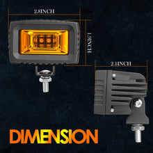 2x 3" LED Work Light Bar Cube Flood Pods Driving Fog Reverse 3000K Pods ATV 4WD